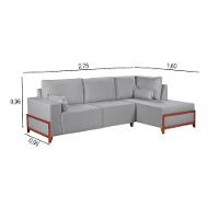Sofa Martins M-186 Canto - V-211 Cinza - 3