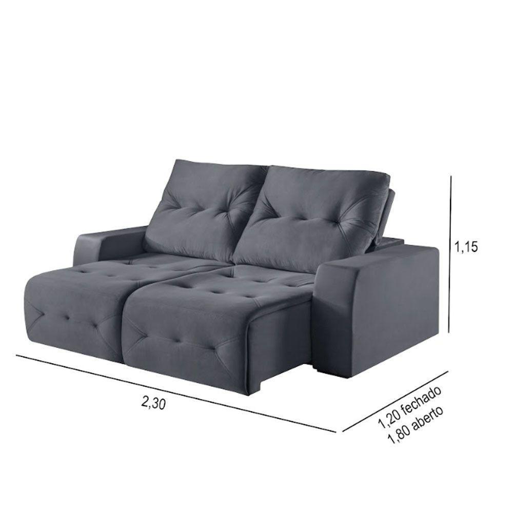 Sofa Martins M-185 02 Md.90 - V-211 Grafite - 3
