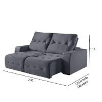 Sofa Martins M-185 02 Md.90 - V-211 Grafite - 3