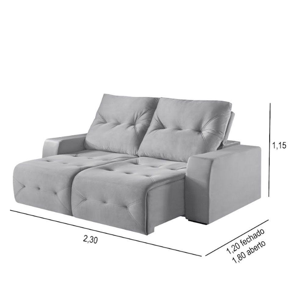 Sofa Martins M-185 02 Md.90 - V-211 Cinza - 3