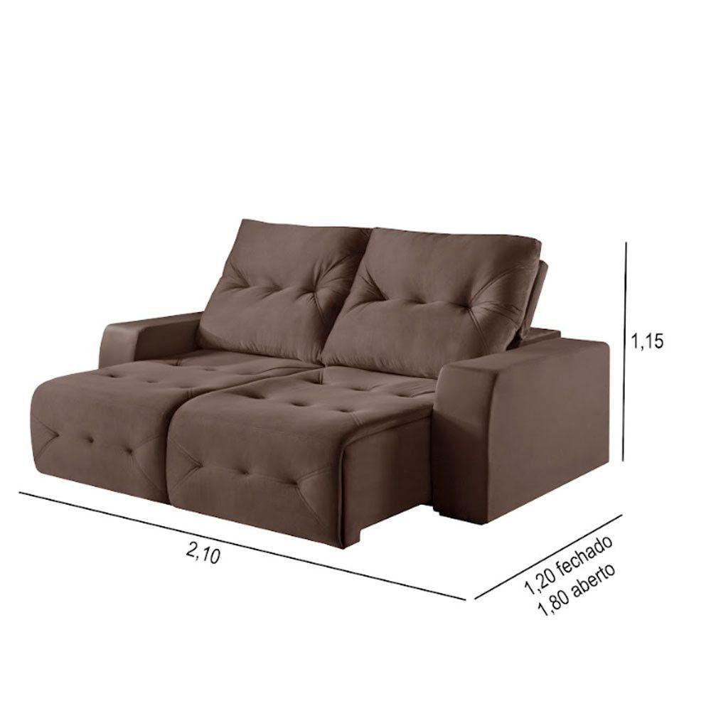 Sofa Martins M-185 02 Md.80 - V-211 Marrom - 3