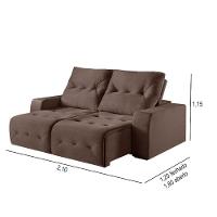 Sofa Martins M-185 02 Md.80 - V-211 Marrom - 3
