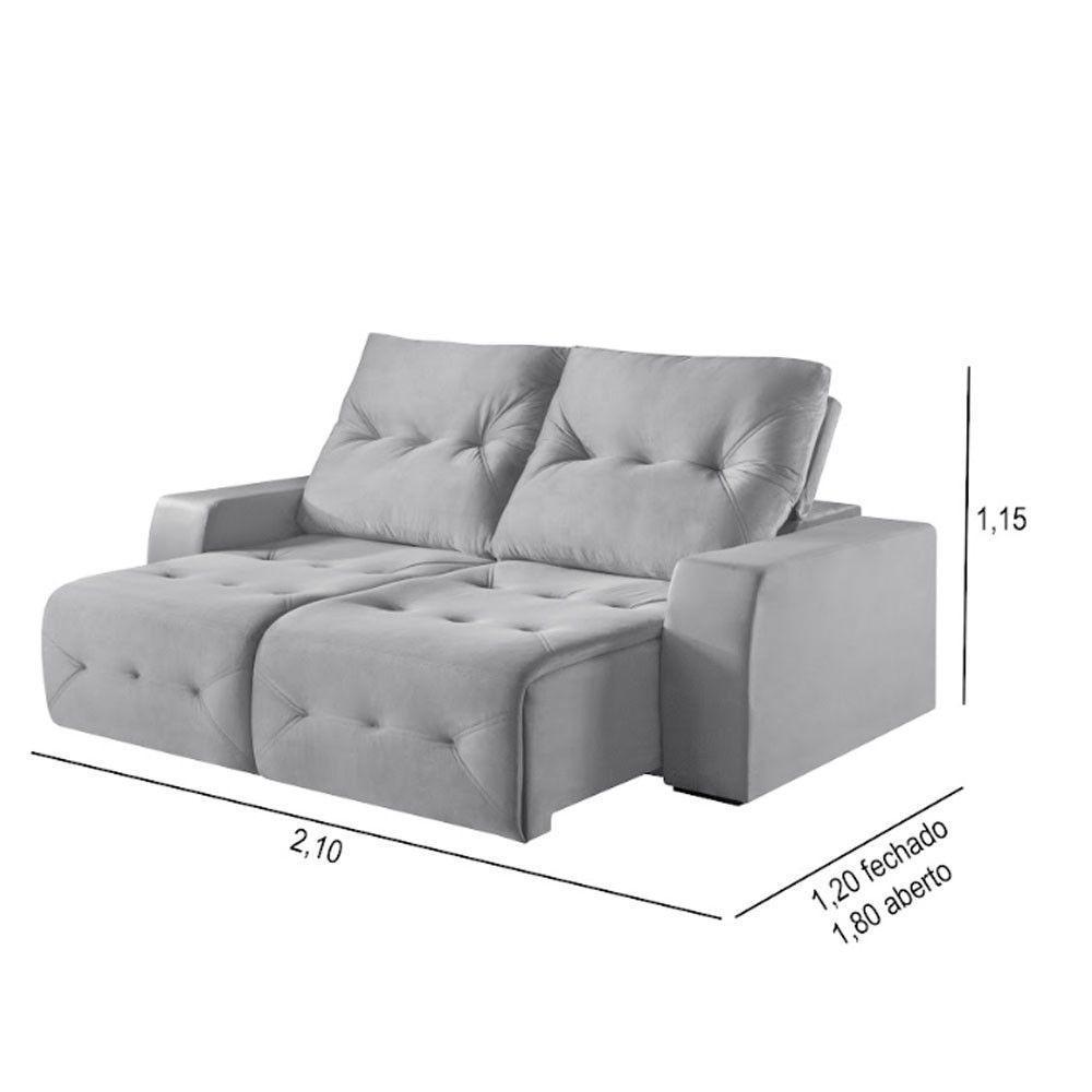 Sofa Martins M-185 02 Md.80 - V-211 Cinza - 3