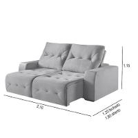 Sofa Martins M-185 02 Md.80 - V-211 Cinza - 3