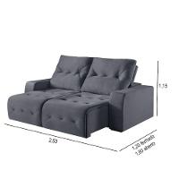 Sofa Martins M-185 02 Md.1.00 - V-211 Grafite - 3