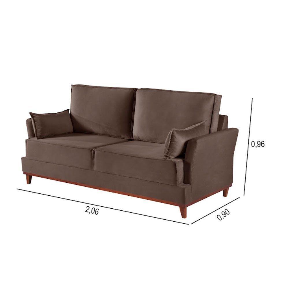 Sofa Living Martins M-189 - V-211 Marrom - 3