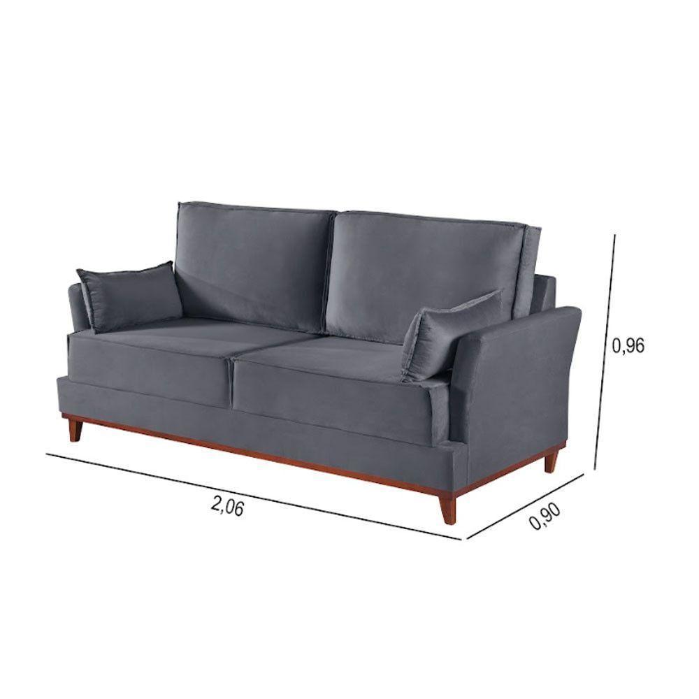 Sofa Living Martins M-189 - V-211 Grafite - 3