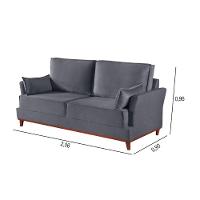 Sofa Living Martins M-189 - V-211 Grafite - 3