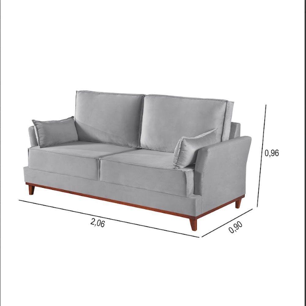 Sofa Living Martins M-189 - V-211 Cinza - 3