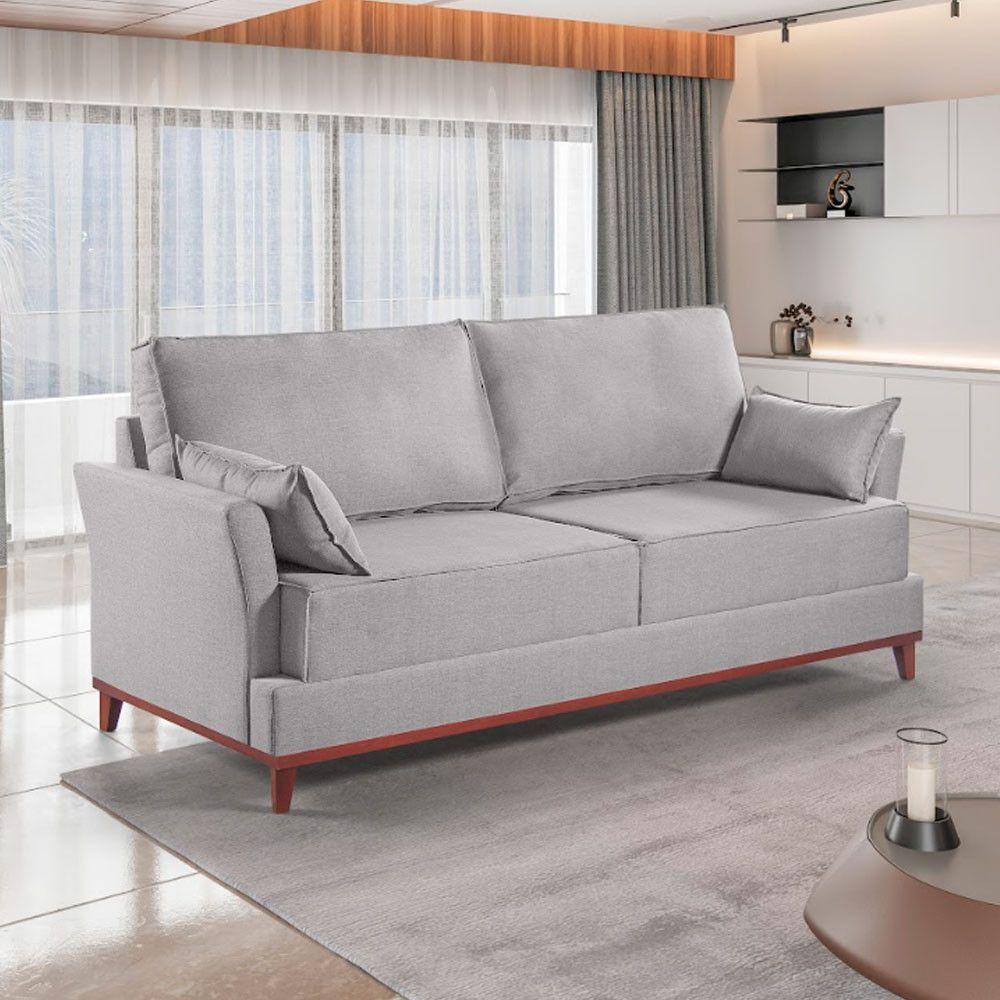 Sofa Living Martins M-189 - B-330 Linho Cinza - 2