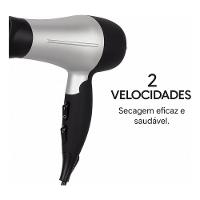 Secador De Cabelo Portátil 1200w Bivolt - Cinza - 4