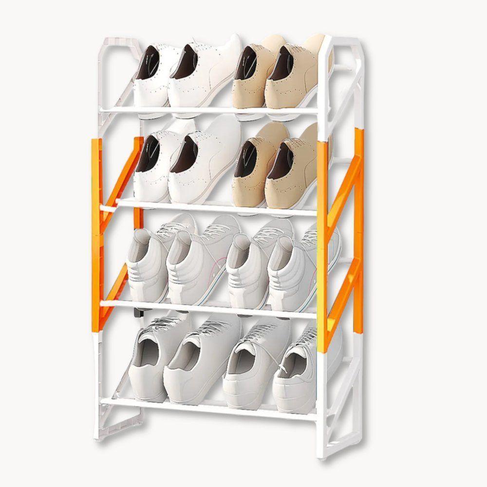 Sapateira Multiuso Organizador Calçados Tênis Desmontável 4 Andares - Branca - 1