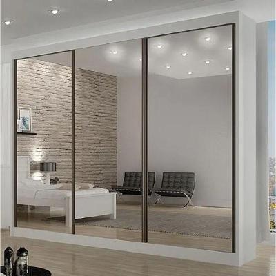 Roupeiro San Marino 3 Portas Espelho Leifer - Branco