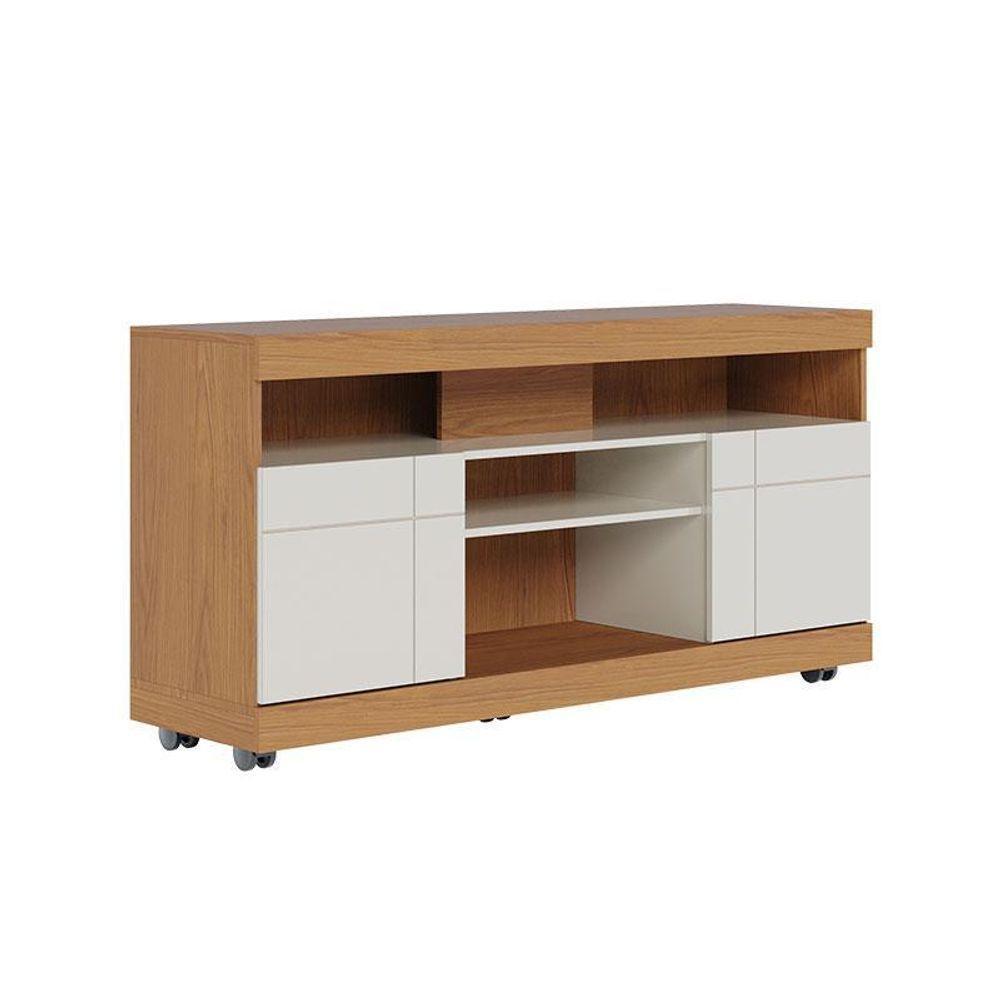 Rack Bancada Yara Com Mesa De Centro Jeri Freijó Off White - Colibri - 7