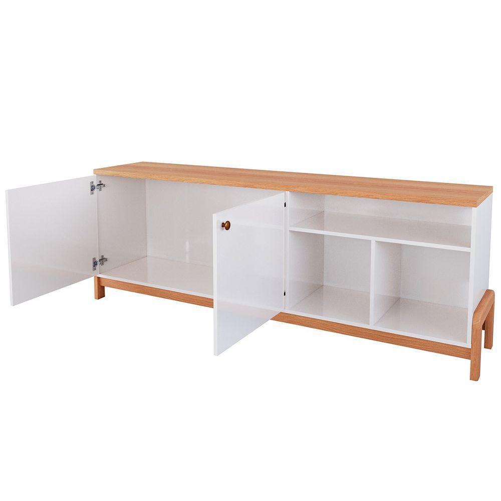 Rack Bancada Para Tv De Até 75 2 Portas Sandy Off White-jequitiba - 2