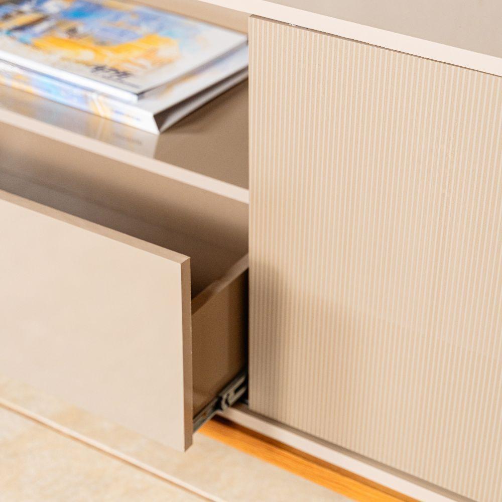 Rack Bancada Para Tv Até 55 Polegadas Mondrian Caemmun Sued/freijo - 7