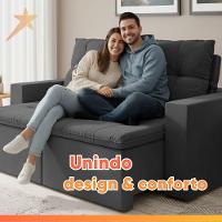 Sofá Retrátil E Reclinável 3 Lugares 2m Veludo Damasco Cinza - 6