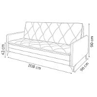 Sofá Cama Yara 3 Lugares Reclinável 2,08m Suede Preto - 7