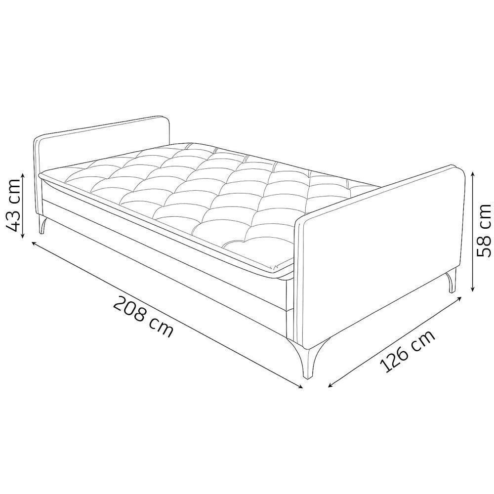 Sofá Cama Yara 3 Lugares Reclinável 2,08m Suede Amarelo - 7