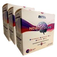 Combo 3 Neurofocus Concentração Foco Reall Nutrition 60 Caps Sabor Original - 1