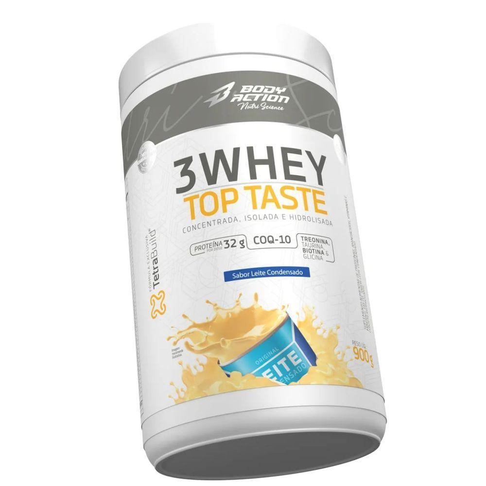 Kit Whey Protein 3w + Creatina Monohidratada 300g Combo Sabor Leite Condensado - 3