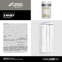 Whey Protein 3w Top Taste 900g Concentrado Isolado Proteina Sabor Chocolate