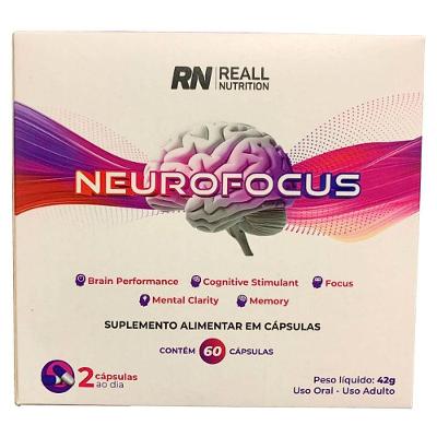 Neurofocus Concentração Memoria Foco Reall Nutrition 60 Caps Sabor Original