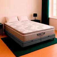 Cama Box Queen E Colchão Ibiza Molas Ensacadas V-store Cinza - 1