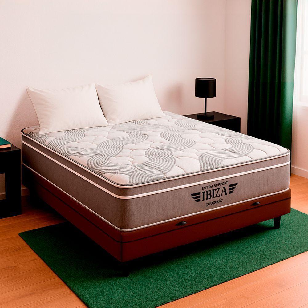 Cama Box Baú Viúvo Marrom E Colchão Ibiza Molas Vstore - 1