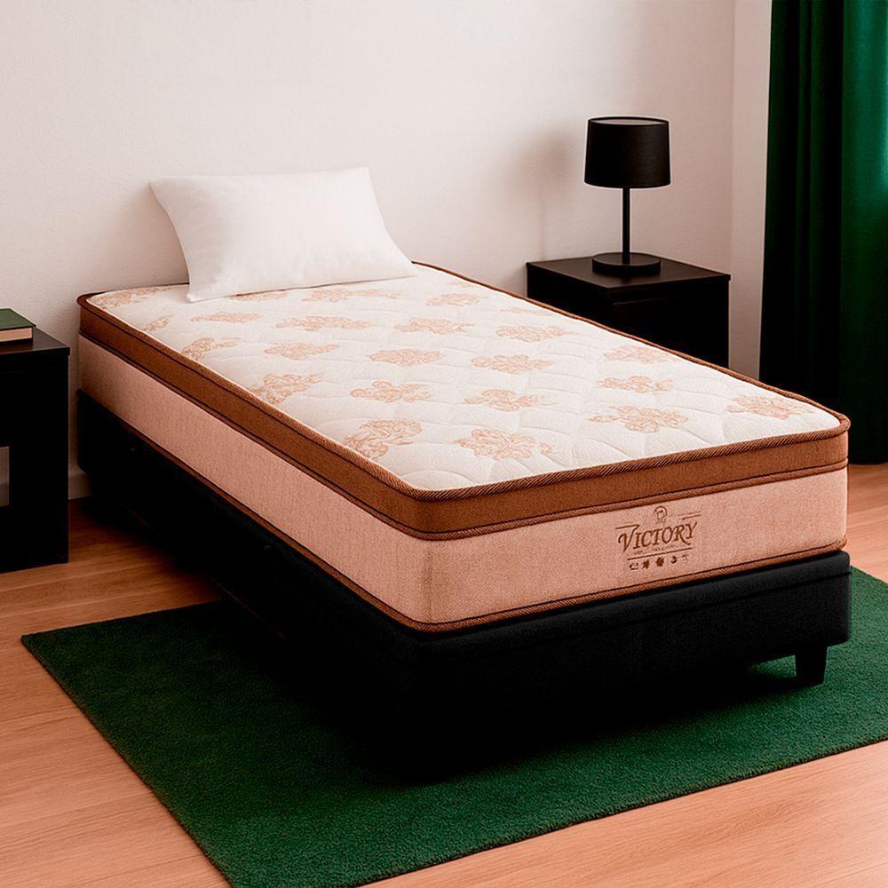 Cama Box Baú Solteirão E Colchão Four Season Molas V-store Preto - 1