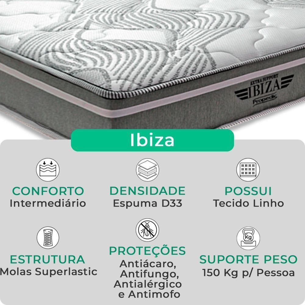 Cama Box Baú Viúvo Preto E Colchão Ibiza Molas Vstore - 2