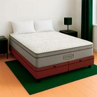 Cama Box Baú King Marrom E Colchão Los Angeles Molas Vstore - 1