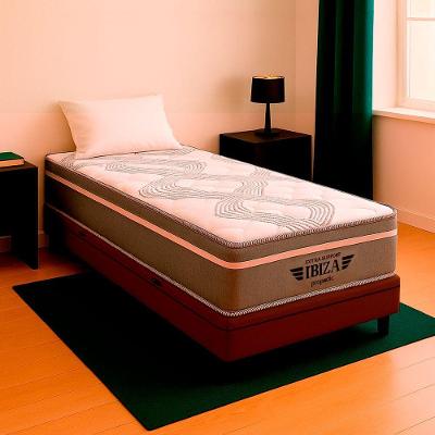 Cama Box Baú Marrom E Colchão Ibiza Molas Vstore 78x188x22