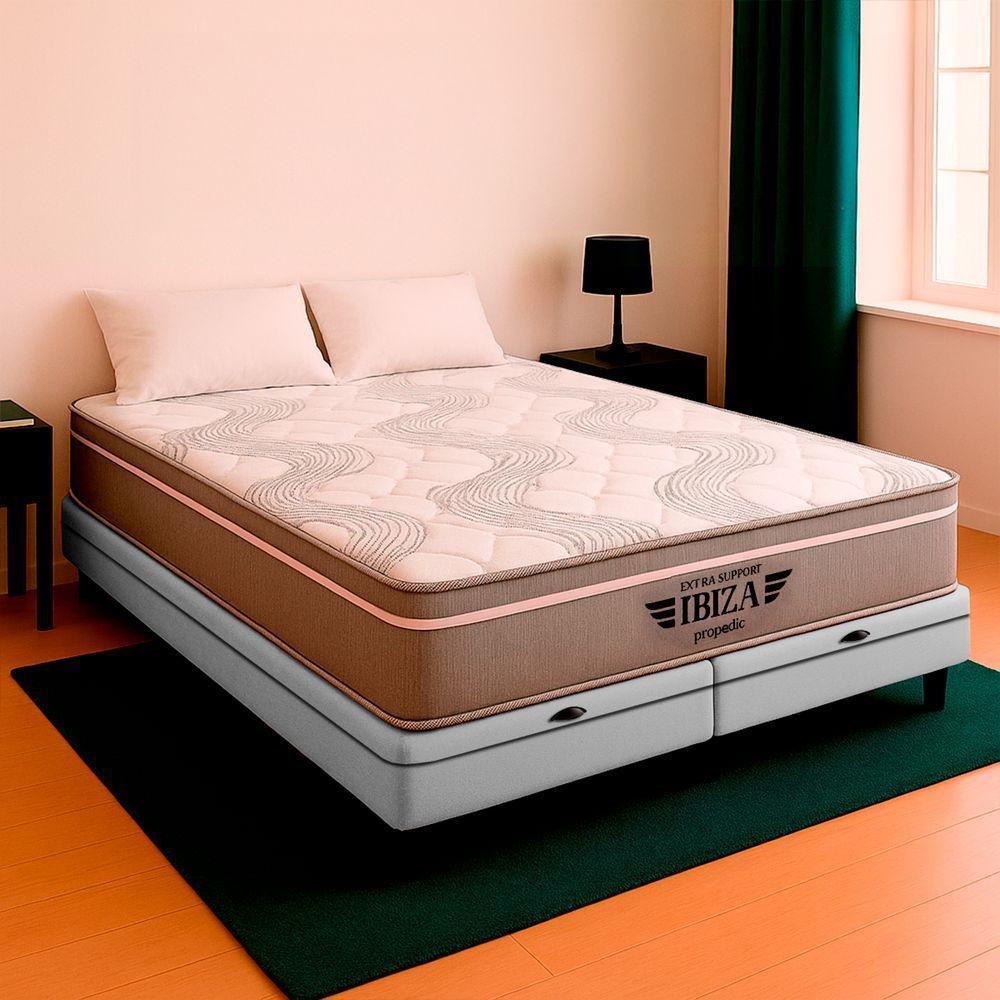 Cama Box Baú King E Colchão Ibiza Molas Ensacadas V-store Branco - 1