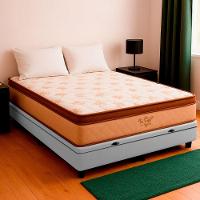 Cama Box Baú Casal E Colchão Victory Molas V-store Branco - 1