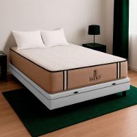 Cama Box Baú Casal Branco E Colchão Madrid Molas Vstore - 1