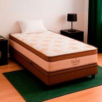 Cama Box Solteiro E Colchão Victory Molas V-store 88x188x30 Marrom - 1