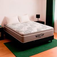 Cama Box Viúvo Preto E Colchão Ibiza Molas Vstore 128x188x22 - 1