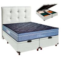 Kit Cama Box Bau + Cabeceira + Colchão Casal Molas Ensacadas - Petrus - Paropas - 1