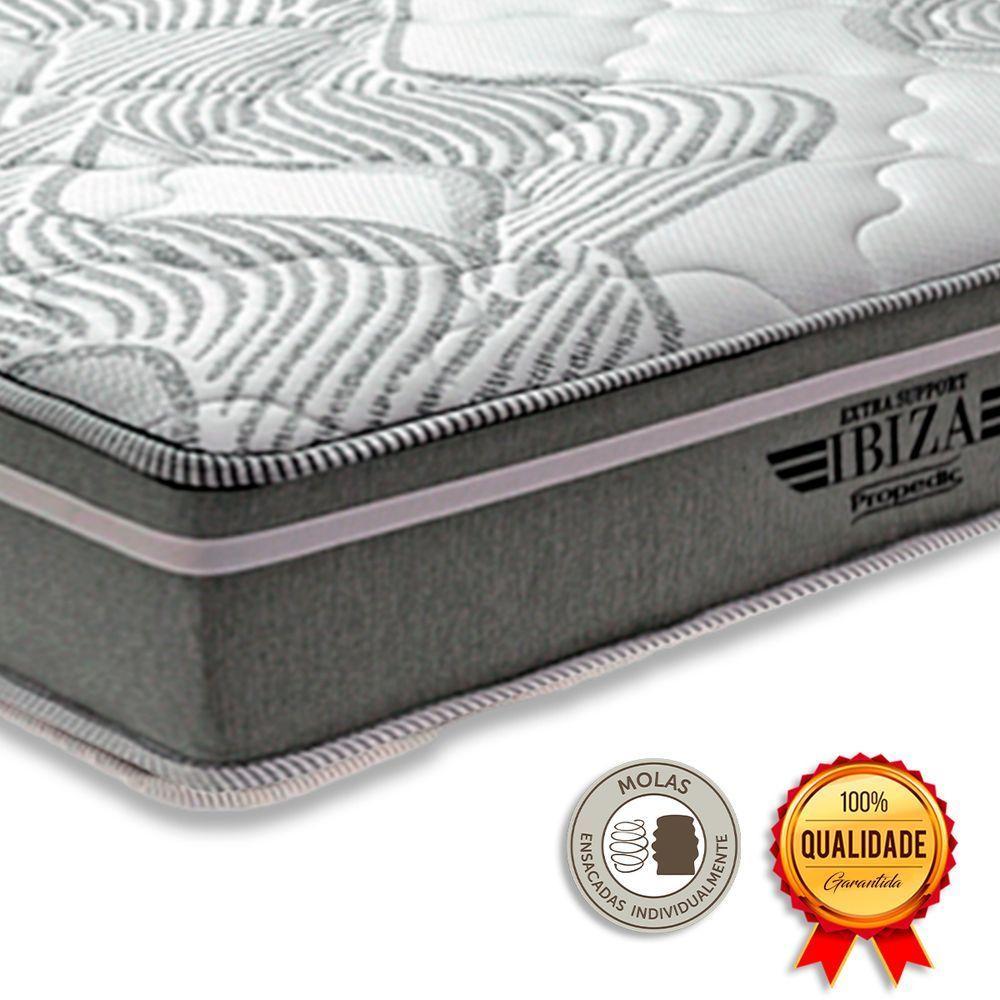 Cama Box Solteiro E Colchão Ibiza Molas V-store 78x188x22 Preto - 3