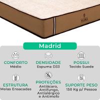 Cama Box Baú Viúvo Branco E Colchão Madrid Molas Vstore - 2