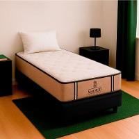 Cama Box Solteirão Preto E Colchão Madrid Molas Vstore - 1