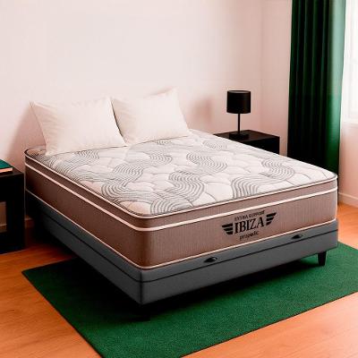 Cama Box Casal Cinza E Colchão Ibiza Molas Ensacadas Vstore