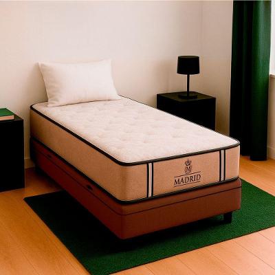 Cama Box Baú E Colchão Madrid Molas V-store 78x188x28 Marrom