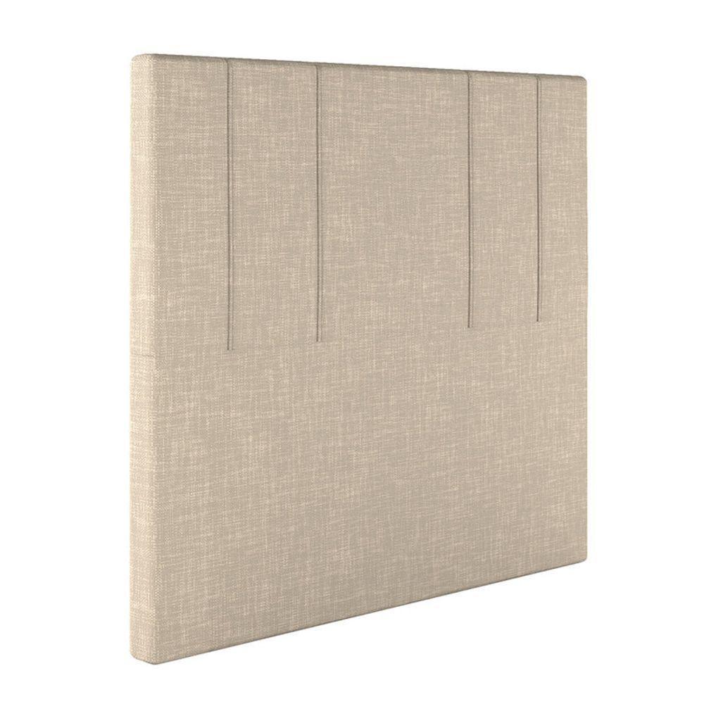 Cabeceira Estofada Casal 140 Cm Rubi Linho Bege - 2