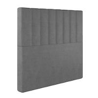 Cabeceira Estofada Casal 140 Cm Esmeralda Veludo Cinza - 2