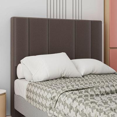 Cabeceira Estofada Casal 140 Cm Rubi Corino Marrom