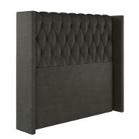 Cabeceira Estofada Casal 140 Cm Pérola Veludo Marrom - 2