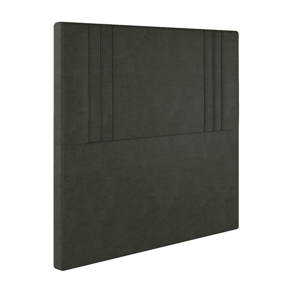Cabeceira Estofada Casal 140 Cm Diamante Veludo Marrom - 2