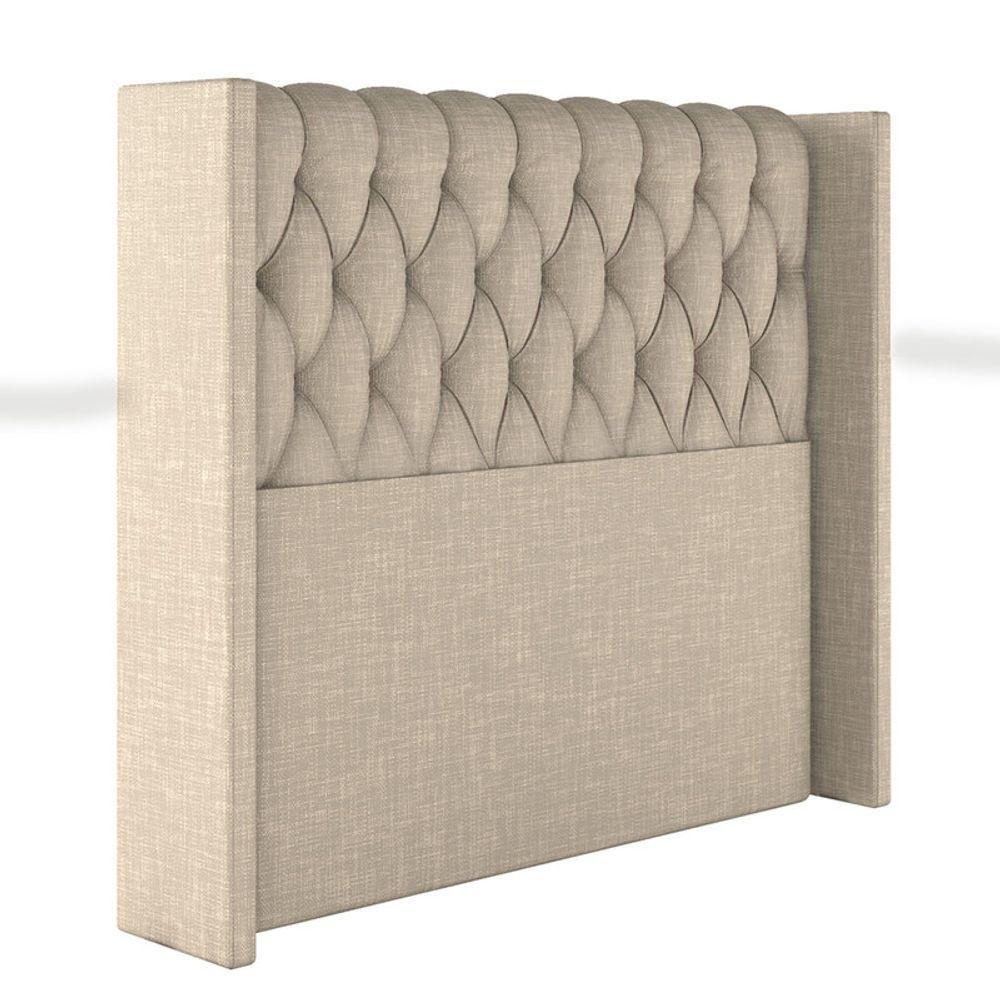 Cabeceira Estofada Casal 140 Cm Pérola Linho Bege - 2